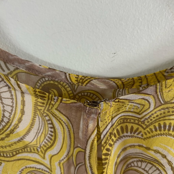 JULIE HARRAH Dress Yellow Floral Maxi Dress Tie Waist XS - Picture 8 of 12